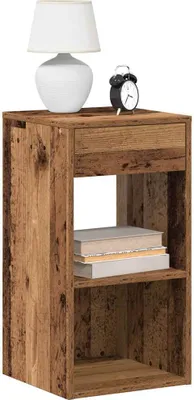 Obrázok produktu pre Maison Exclusive – Nočné stolíky so zásuvkami, 2 ks, vzhľad starého dreva, 35 x 34 x 66,5 cm