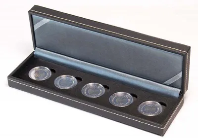 Produktbild von Lindner S2362-5EK Münzkassette NERA S für 5 St. dt. 5-Euro-Sammlermünzen in Münzkapseln, inkl. Münzkapseln