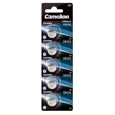 Produktbild von Camelion CR1216-BP5, Einwegbatterie, CR1216, Lithium, 3 V, 5 Stück(e), 25 mAh