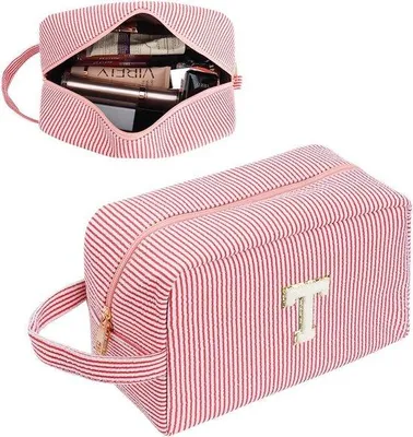Productafbeelding van Cosmetische Reistas met Gepersonaliseerde Initialen - Waterdichte Make-up & Toiletbag