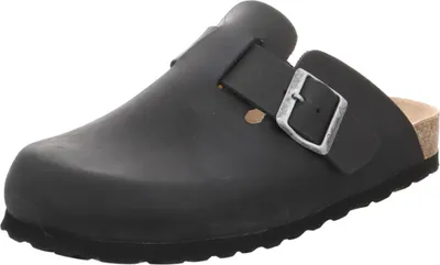 Produktbild von Natural Sense Uni Hausschuhe Clog Leder navy 1152936, Schuhgröße:37 EU