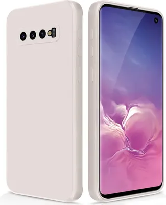 Produktbild von Silikon Hülle für Samsung Galaxy S10 Flüssigsilikon Dünn Gel Gummi Matt Kratzfeste Schutzhülle Weiß