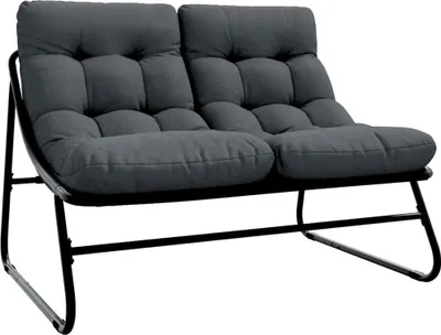 Produktbild von vidaXL gartenmöbel Schwarz 110 x 81 x 71 cm Pulverbeschichteter Stahl