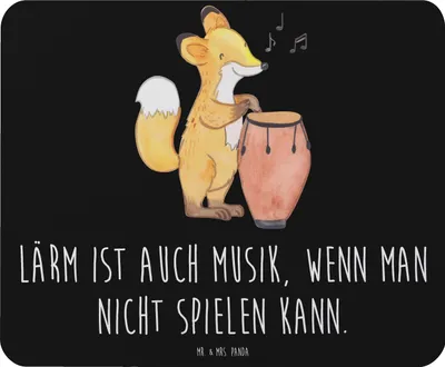 Produktbild von Mr. & Mrs. Panda Mauspad Schlagzeug Lärm - Schwarz - Geschenk, Mouse Pad, Musik, Schlagzeuger, computer, Mousepad, Instrument, Lernen, Musiker, Beats, mousematte, Band