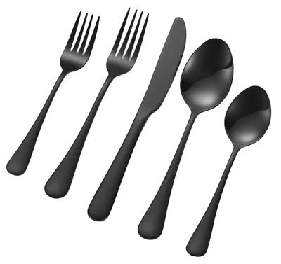 Produktbild von VEVOR 60-teiliges Goldbesteckset, lebensmittelechtes Edelstahlbesteck für 12 Personen, spiegelpoliertes Besteckset, spülmaschinenfestes Essgeschirr für Küche und Zuhause, inklusive Messer, Gabel, Löffel