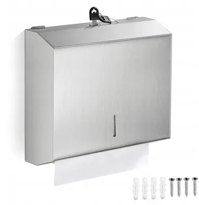 Produktbild von Edelstahl-Papierhandtuchspender Moderner Wandspender