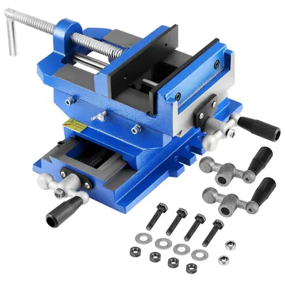 Produktbild von VEVOR Maschinenschraubstock, 10,16 cm Backenbreite, 2-Wege-XY-Achsen-Kreuzschrau