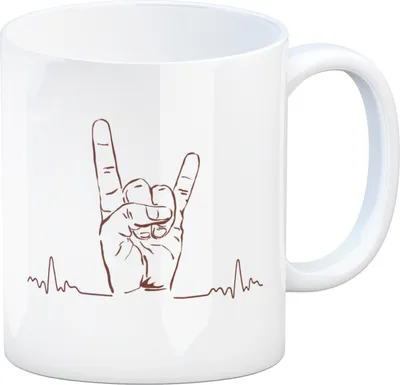 Produktbild von Rockzeichen Hand Kaffeebecher