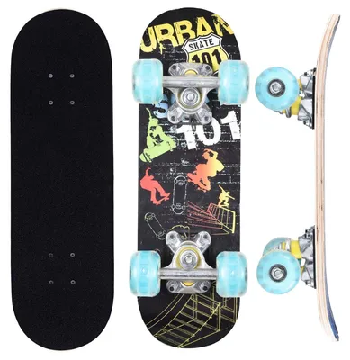 Immagine prodotto di Set completo di skateboard da 17x5 pollici per bambini, con tavola in acero a 7 strati e forma concava