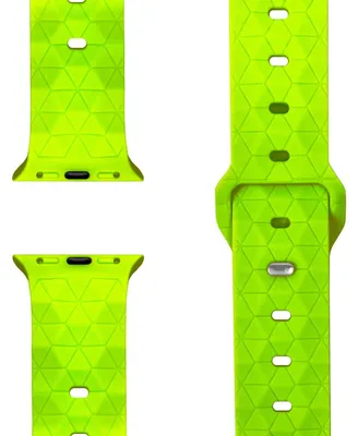 Produktbild von Hexion Armband für Apple Watch SE/10/9/8/7/6/5/4/3/2/1, Silikon Loop Sportarmband, 38/40/41/42mm -  Neon Gelb