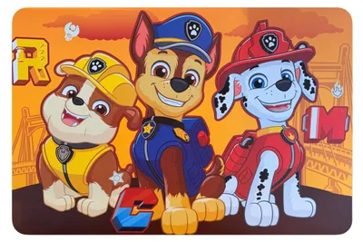 Produktbild von Paw Patrol Bastelunterlage 45 x 65 cm – abwischbare Tischschutzmatte, Malunterlage, Schreibtischunterlage gelb