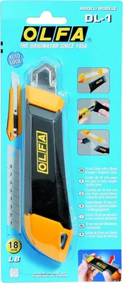 Produktbild von OLFA Cuttermesser DL-1 18mm mit Klingenabbrechhilte und Entsorgungsbehälter