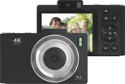 Produktbild von 4K-Digitalkamera, tragbare digitale Videokamera, CCD-Kamera, 48 MP, 2,8 Zoll IPS-Bildschirm, Anti-Shake, 16-facher Zoom, Autofokus, mit Blitz, Akku, Geburtstags- und Weihnachtsgeschenk fuer Teenager, Studenten, Freunde