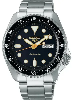 Zdjęcie produktu dla Zegarek Seiko 5 Sports, czarna tarcza, stal nierdzewna, model SRPK05K1