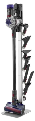 Produktbild von VEVOR Staubsaugerständer, Kompatibel mit Dyson V6 V7 V8 V10 V11 V15, Stabiler Staubsaugerständer mit Rädern für Dyson DC30 DC31 DC34 DC35 DC58 DC59 DC62 D74 Kabellose Bodenstaubsauger & Zubehör, Vertikales Flachrohr, 6 Haken-Silber