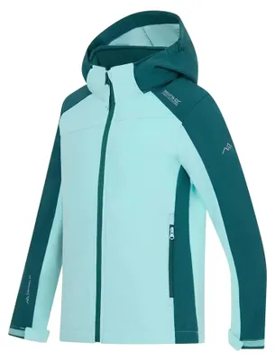 Productafbeelding van Regatta - "Haydenbury" softshell jas voor kinderen, model RG13227 (maat 116) (kleur: Mediterranea/waterblauw)