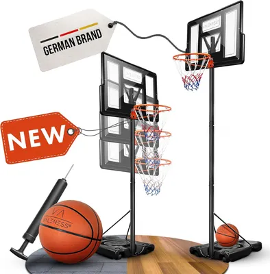 Produktbild von Basketballkorb für den Außenbereich - Basketballständer - Basketballbrett - Basketballnetz - Basketballset