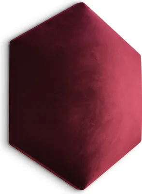 Produktbild von Muralo Polsterpaneel HEXAGON Wandpolster Wandkissen Bettkopfteil Wandpaneel Magic Velvet Weinrot 2229 35cm x 40cm