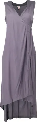 Produktbild von Luftiges Boho Sommerkleid, Einfarbiges Wickelkleid - Grauviolett, Damen, Viskose, Kleider