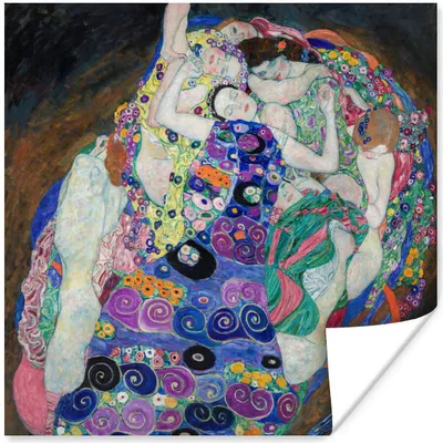 Produktbild von MuchoWow® Poster Die Jungfrauen - Gemälde von Gustav Klimt 100x100 cm - Babyzimmer