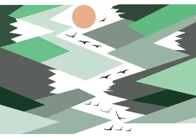 Produktbild von Kinderaufkleber mit Motiven der skandinavischen Berge von Nebraska, 50 x 75 cm
