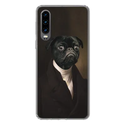 Produktbild von MuchoWow® Handyhülle Schutzhülle Hülle für Huawei P30 Hund - Kunst - Tiere Silikon Softcase Handy Hülle - Kartenbesitzer