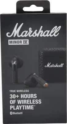 Obrázok produktu pre Marshall Minor IV TWS Bluetooth bezdrôtové slúchadlá do uší BT 5.3, aktívne potlačenie hluku, bezdrôtové nabíjanie Qi, IPX4, čierna, EU