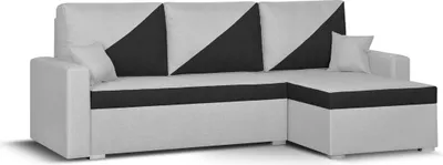 Produktbild von ASTO2 Ecksofa mit Schlaffunktion - Silber/Schwarz