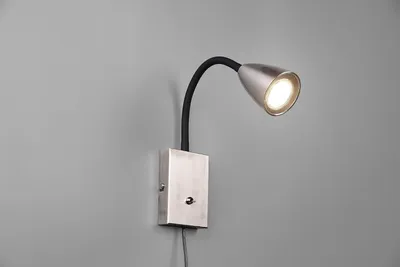 Produktbild von lightling Sandra Wandleuchte 10W, Flexarm verstellbar, Breite: 8.5 cm, Höhe: 23.5 cm, Auslage: 22 cm, Nickel matt, Metall