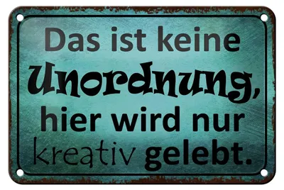Produktbild von Blechschild Spruch 18x12cm das ist keine Unordnung hier
