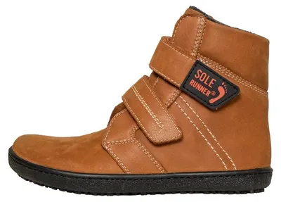 Produktbild von SOLE RUNNER® Winter Kinder Barfußschuh Titania 2 Brown – mit Schafwolle,Größe:34,Farbe:Brown