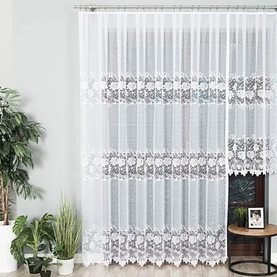Obrázok produktu pre Dekoratívny žakárový záves DEMETRIA LONG biely 300x250 cm (cena za 1 kus dlhého závesu) MyBestHome
