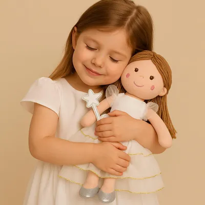 Produktbild von Sweety Toys, Engel, Puppe 13326 Stoffpuppe Ballerina Fee Plüschtier Prinzessin 40 cm Weiss