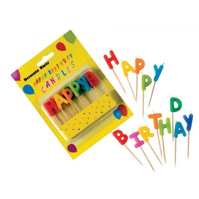 Produktbild von Geburtstagskerzen Happy Birthday | Bunt
