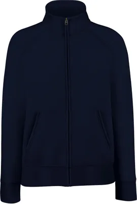 Produktbild von Fruit of the Loom Premium Damen Sweat Jacke Kapuzenpullover Hoodie, Größe:L (14), Farbe:Deep Navy