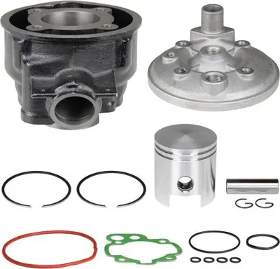 Imagen del producto de Juego de cilindros y culata de 70cc, con diámetro de 47mm, para motores Minarelli LC AM3 AM4 AM5 AM6 / Aprilia, Yamaha, Malaguti, Peugeot, Rieju, MBK, Generic