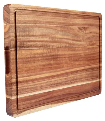 Obrázek produktu pro Krájecí deska, akáciové dřevo, oboustranný design, akácie, 50,8 × 38 × 3,8 cm