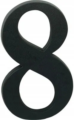 Obrázek produktu pro Číslo domu 8 černá 19 cm