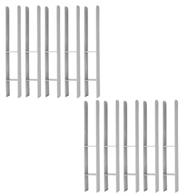 Produktbild von Ikodm Pfostenanker Set 10 Stk für Holzpfosten, 600 mm, 81 mm Stabile H Anker Pfostenträger für Zaun, Pergola, Carport und Gartenbau
