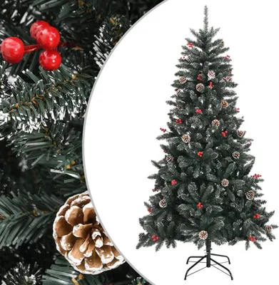 Obrázok produktu pre The Living Store Umelý vianočný stromček so stojanom zelený 180 cm PVC