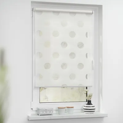 Obrázek produktu pro Lichtblick dvojitá roleta kruhová bez vrtání 90x150 cm bílá včetně upínacího držáku