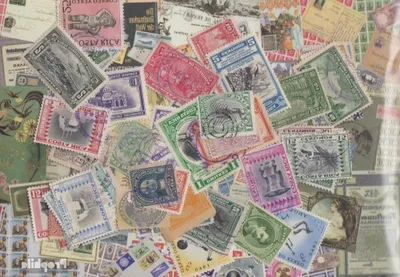 Productafbeelding van Postzegels Verzameling - Verzamelzegels - Hobby Uitoefenen - 50 Verschillende - 8.7 x 8.4 x 0.7 cm - Meerdere kleuren