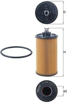Immagine prodotto di Filtro Olio Ox1245D Adatto Per Opel