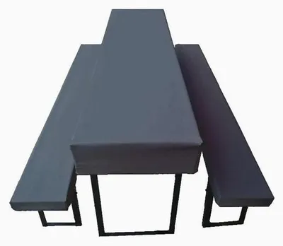 Productafbeelding van Biertentset (Set van 3) met Tafelkleed en 2 Biervouwkussens, 170 x 70 cm, Anthraciet
