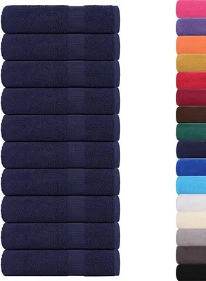 Produktbild von vidaXL Badetücher FROGN 10 Stk. Marineblau 100x150 cm 360 g/m²