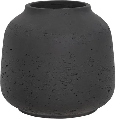 Productafbeelding van Potten van keramiek - Bloempot - Zwart - Diameter 13 cm x Hoogte 12 cm - Opening 6,5 cm