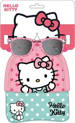 Image de Casquette et lunettes de soleil Hello Kitty pour filles - Léger et confortable pour l'été