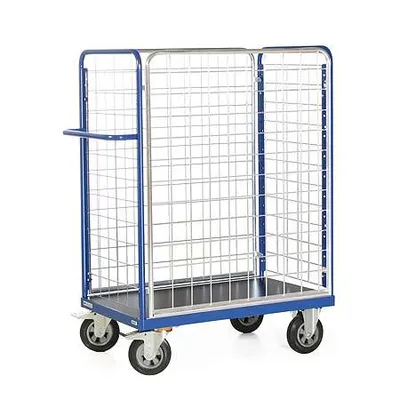 Produktbild von Bako Logistiksysteme Paketwagen F600 mit 4 Gitterwänden 1500mm hoch 850x500mm