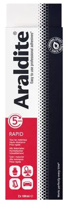 Produktbild von Araldite Zweikomponenten-Epoxidklebstoff, rot, 2 x 100 ml – Schnellhärtend, stark, für verschiedene Materialien