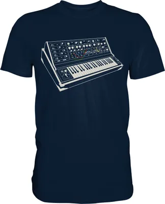 Produktbild von Modular Synthesizer Analog Retro Elektro Musik T-Shirt – Navy / 4XL